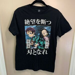 Demon Slayer Tanjiro And Nezuko Siblings Anime Graphic Tee T-Shirt M